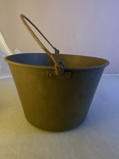 Antique H.W. HAYDEN'S Waterbury BRASS CO PAT 1851 Bucket W/Iron handle Primitive picture