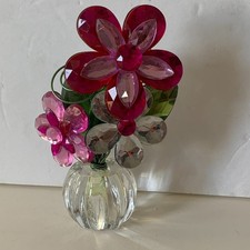 Ganz Crystal Expressions Acrylic & Metal Flower Arrangement –Pink Gemstone Petal picture