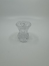 Vintage Crystal Toothpick Holder or Shot Glass Pointed Top Ornate Glass picture