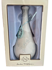 New Lennox December birthday glass bud vase artist sandra magsamen porcelain picture