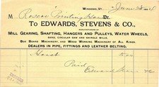 1894 Winooski VT Billhead - Edwards, Stevens & Co. to Roscoe picture