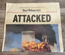 Vintage 9/11/01 Fort Worth Star Telegram Late Edition - Special Print - Sept 11 picture
