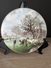 Vintage Kaiser W Germany B.C. Koekkoek Landscape in Winter Porcelain Plate 7.5” picture