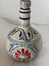 Grand Mayan Tequila Bottle 750 ml #17926 Enamel Floral Stoneware EMPTY Lead Free picture