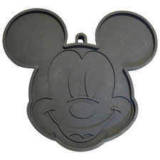 Disney Mickey Mouse Silicone Trivet Kitchen Decor Spoon Rest Black Rubbery Tools picture