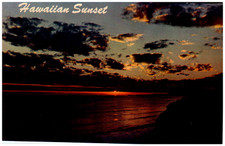 Postcard Vintage Panoramic Hawaiian Sunset picture