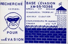 Custom  Burglar Mug Art  QSL Card Vintage Amateur Ham Radio Citizen Band Radio picture