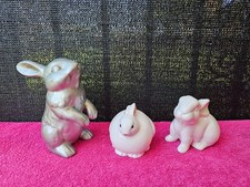 Ceramic Easter Decor Bunny Rabbit Figurines Set Of 3 picture