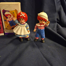 Vtg Hallmark Keepsake Madame Alexander Mop Top Wendy & Billy Ornaments 1998 picture