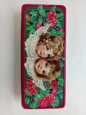 Vintage Dot's Chocolate Angel Tin 9.5x4 picture