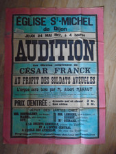 VERY NICE POSTERS 1917.BLIND SOLDIERS.DIJON CHURCH St MICHEL. picture