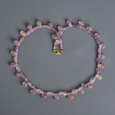 Ancient Roman Carved Amethyst Beaded Necklace picture