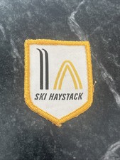 Haystack Mountain SKI SKIING RESORT AREA PATCH Woven Rare 60s 70s VT picture