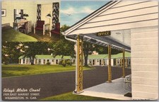 1951 WILMINGTON, North Carolina Postcard RILEY'S MOTOR COURT Hwy 17 / Linen picture