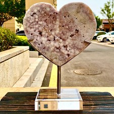 4.12LB  Natural mineral purple pink crystal quartz spiritual ornament picture