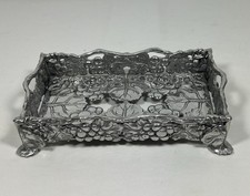 Arthur Court Tuscan Napkin Holder Rectangular Molded Metal Grape Vines picture