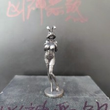 Black Pure Copper Rabbit Girl Nude Body Statue Art Hand-me-down Model Ornament picture