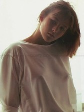 Photo Sophie Marceau in white blouse with boat neck, 