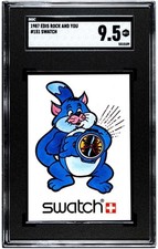 1987 Swatch Trading Card- Edis Rock And You, Brand Card, SGC 9.5, Pop 1 Highest picture