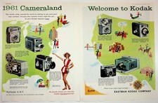 1961 Kodak Cameraland Vintage Magazine Ad Brownie Camera Projector Print picture
