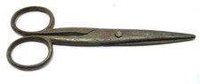 Antique paper scissors, Hand-forged Shears Old Collectible Design. G47-218  picture