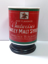 20's Budweiser Barley Malt Syrup Milk Glass Globe Anheuser Busch St Louis RRGS2 picture