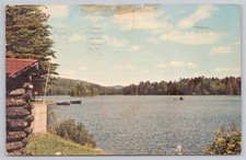 Postcard Sixth Lake Adirondacks Lean-to Inlet New York picture