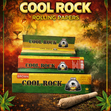 Cool Rock Rolling Papers [Unbleached Brown] – Full Box 50 Pack picture