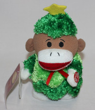 Dan Dee Sock Monkey Plush 11 Inch Animated Lighted Christmas Tree NWT picture
