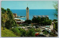 Vintage Wayfarers Chapel Postcard California 1950s Coastal View Stamped picture