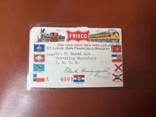 Vintage 1961-68 Train Pass Frisco St. Louis San Francisco Railway picture