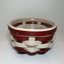 Longaberger 2015 Holiday Little Things Round To Square Basket With Protector picture