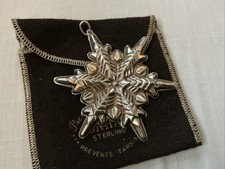 1972 Gorham Sterling Snowflake Ornament Pendant - Estate Find picture