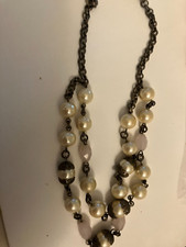 VINTAGE ESTATE faux pearl bib necklace picture