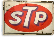 TIN SIGN STP Motor Oil Sign Rustic Oil Gas Station Tin Metal Sign Garage B909 picture