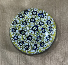 Vintage Perthshire Scotland Millefiori Spoke Art Glass Paperweight Clear Ground picture