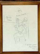 Allen Saunders Mary Worth Original Pencil Sketch Comic Strip Unique Toronto 1963 picture