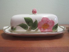 excellent vintage Franciscan Desert Rose Covered Butter Dish Made In England picture