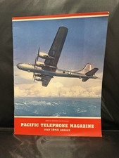 Vintage 1945 Pacific Telephone Magazine Boeing B-29 Superfortress Cover WWII picture