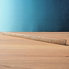 Vintage 1930s 1950s Japanese Bamboo Ruler Kujirashaku Sewing Tailoring Tool 37cm picture
