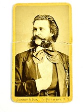 Austrian Composer Johann Strauss by Gurney NY cdv photo carte de viste REPAIR picture