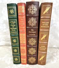 4 Easton Press Books, Limited Editions Leather Bound 24K Gold Gilt Deerslayer picture