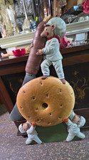 Vintage 42” Chef Baker Statue Large Resin Fiberglass Bakery Cracker Display Prop picture