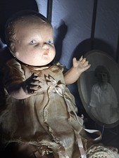 Antique Foundling Asylum Doll Blind girl oddity Photo 1920s Strange & Bizarre picture