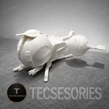 Bubble Copter 12in White 3D Printed Sci-Fi Ship Display Model picture