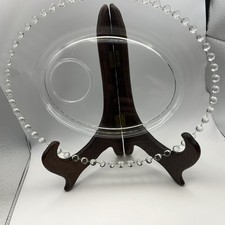 Vtg Candlewick Imperial Glass Indivdual Snack Tray Elegant Mid Century Glassware picture