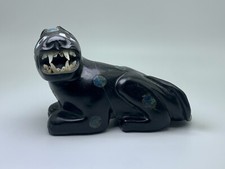 Antique Teotihuacan Style Multistone Inlay Jaguar Fetish / Sculpture / Effigy picture