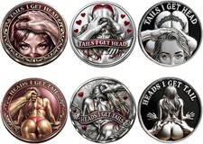 3PCS Heads I Get Tail Coin, Tails I Get Head Coin, Funny “Heads or Tails” No picture