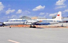 Airplane Postcard AERFLOT(electr.equip) llyushin 18V CCCP-75598 c/n186008802  picture