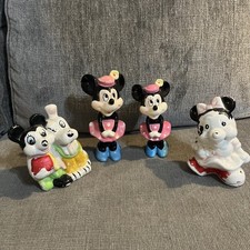 Lot Of VNT Disney Ceramic Figures Mini , Mickey , And Pluto READ DESCRIPTION picture